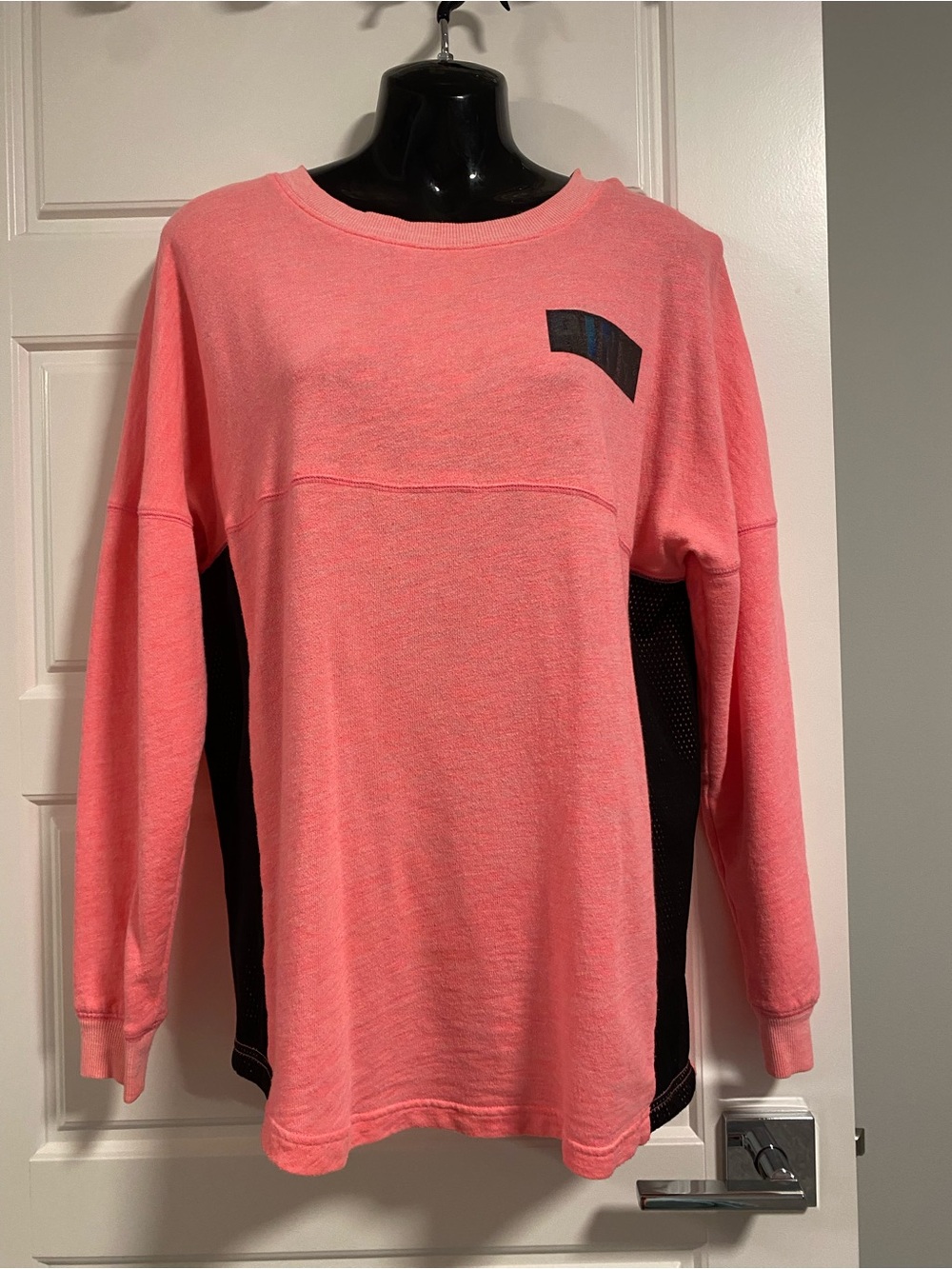 VS PINK Long Sleeve Pink Pullover Top